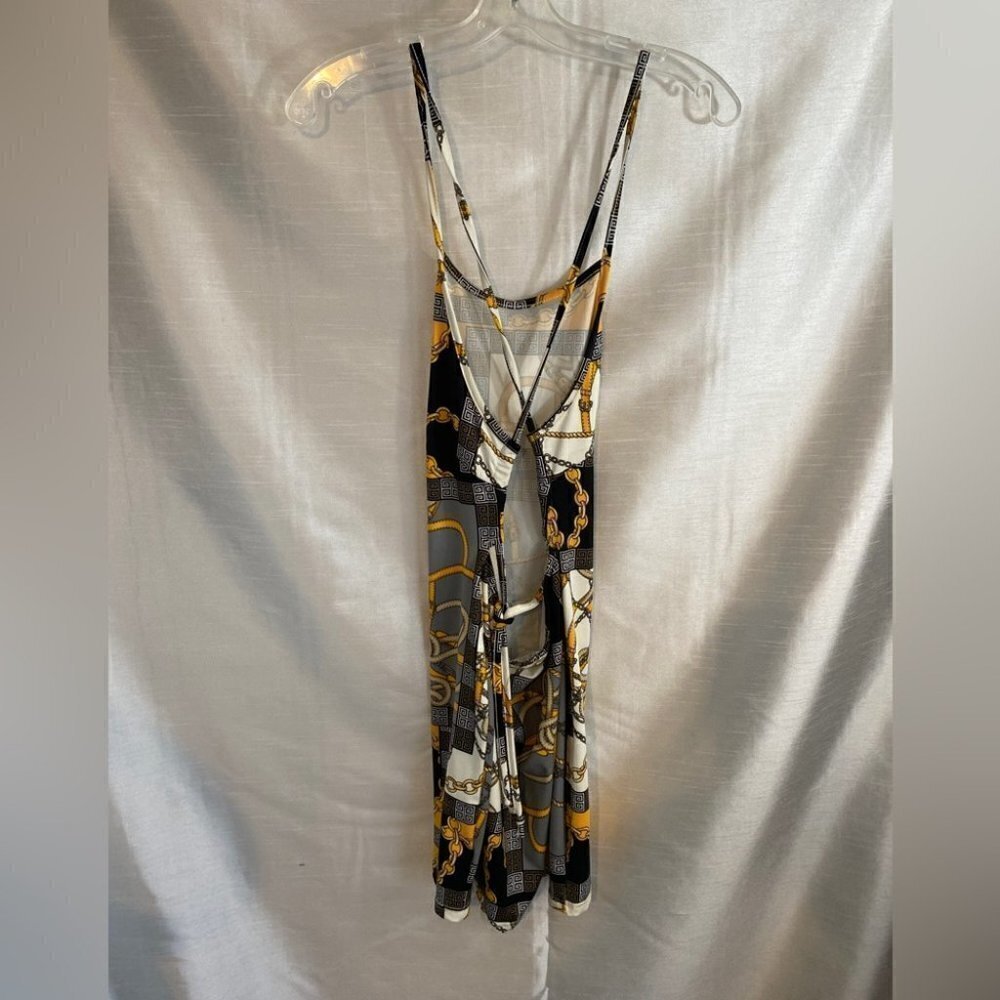 Revamped Chains and Belts  Backless Halter Mini Dress Ladies M - Picture 8 of 13